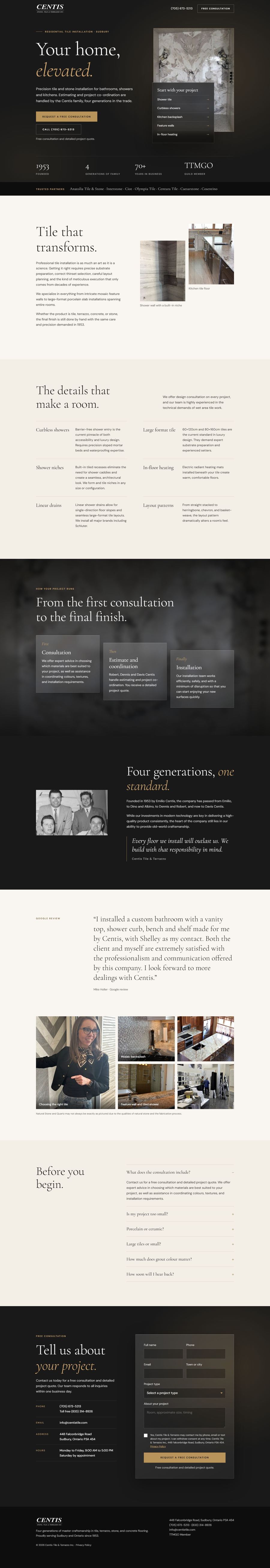 Landing page, desktop, full length